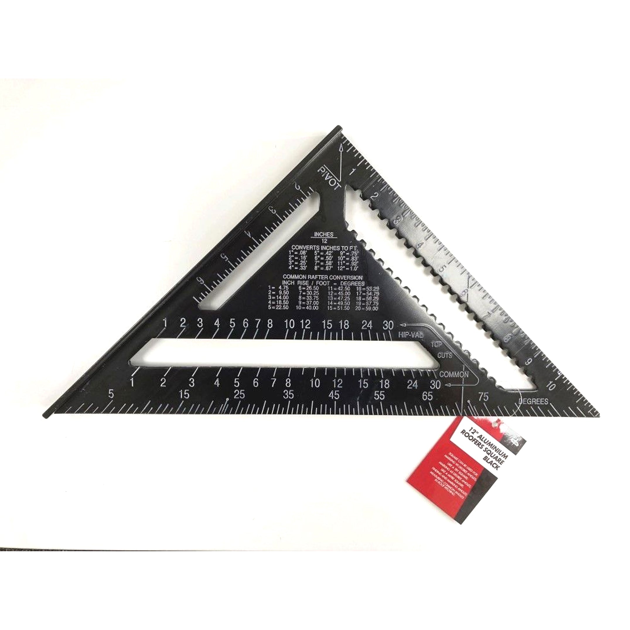 ROOFERS SQUARE ALUMINIUM 12 BLACK - TOOLZONE KDPWW206