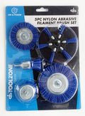 NYLON ABRASIVE FILAMENT BRUSH SET 5 PIECES 6mm SHANK - TOOLZONE KDPAB160