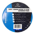 SANDING PADS HOOK AND LOOP 50 PIECES 150mm 40 80 120 180 240 GRIT - TOOLZONE KDPAB164