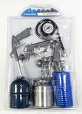 AIR TOOL KIT 5 PIECES WITH SPRAY GUN NOZZLES 1.5mm AND 1.7mm - TOOLZONE KDPAT034