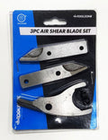AIR SHEAR SPARE BLADE SET 3pc INCLUDES LEFT RIGHT CENTRE BLADES - TOOLZONE KDPAT093
