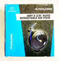 RETRACTABLE AIR HOSE 30ft 3/8 WORKING PRESSURE 300psi AUTO REWIND - TOOLZONE KDPAT102