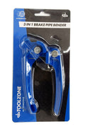 BRAKE PIPE BENDER 3 IN 1 3mm 4.75mm 6mm ALUMINIUM ALLOY - TOOLZONE KDPAU031