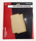 SANDPAPER ASSORTED 10PC 230 x 280mm 40/60/80/120/150 GRIT - TOOLZONE KDPDC070