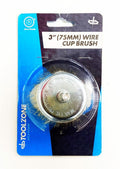 WIRE CUP BRUSH 3 75mm FOR DRILL 6mm SPINDLE - TOOLZONE KDPDR166