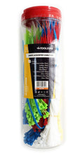 CABLE ZIP TIES MIXED LARGE 500PC 5 COLOURS 2.5x180mm 4.8x190mm 4.8x300mm - TOOLZONE KDPEL079
