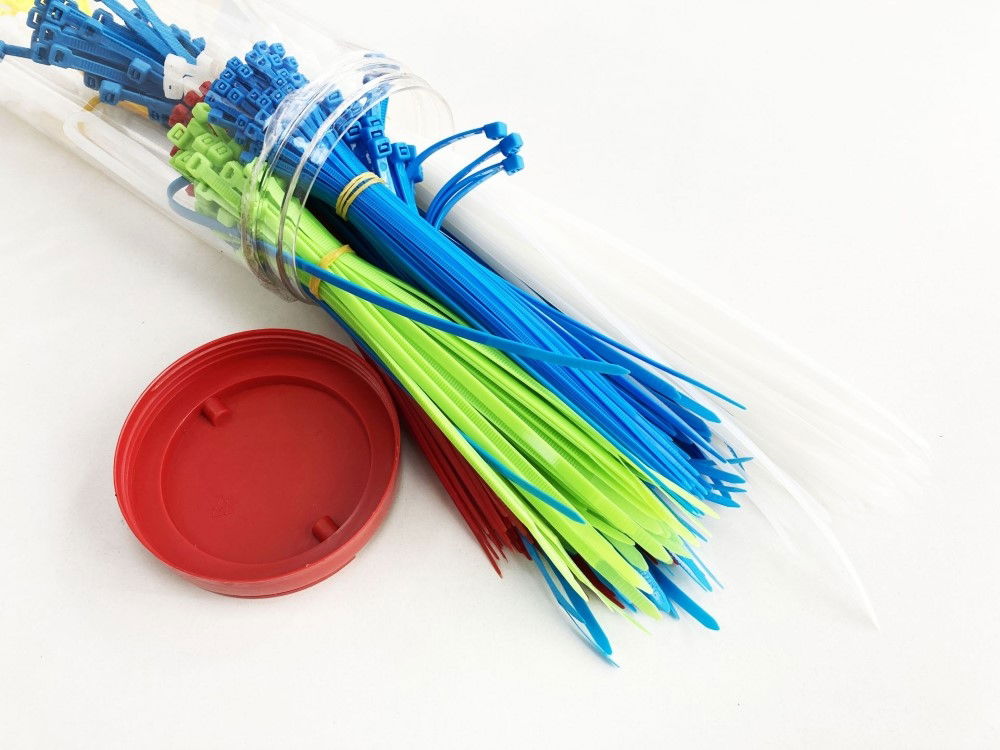 CABLE ZIP TIES MIXED LARGE 500PC 5 COLOURS 2.5x180mm 4.8x190mm 4.8x300mm - TOOLZONE KDPEL079