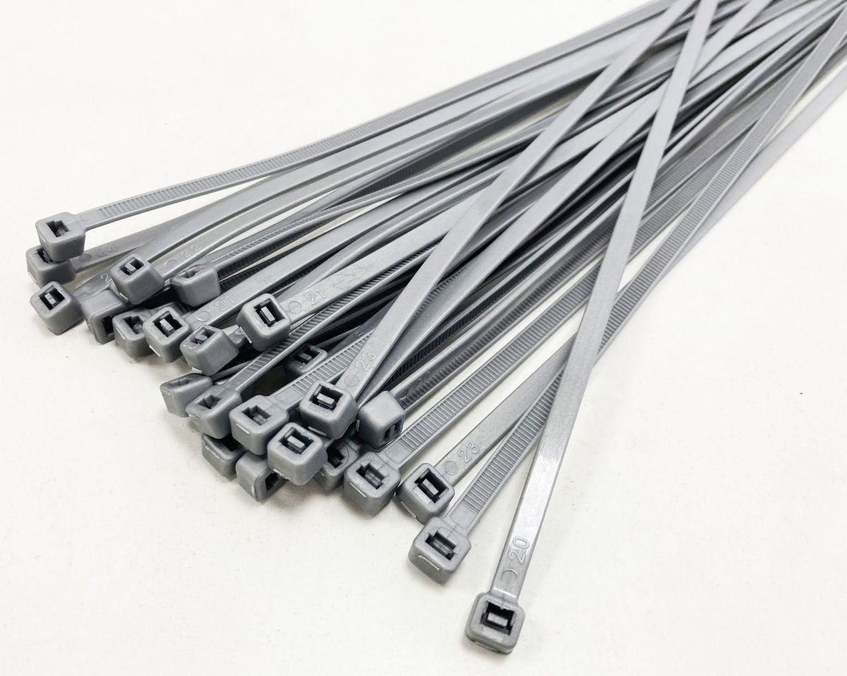 CABLE ZIP TIES 30PC 15 SILVER 4.0mm WIDE - TOOLZONE KDPEL104