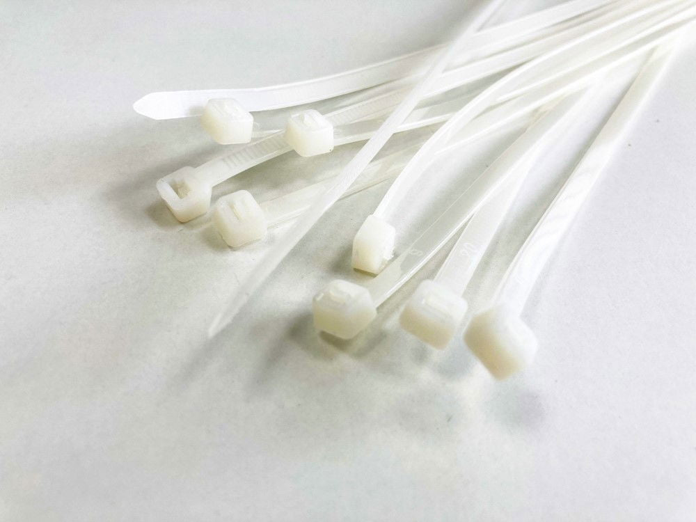 CABLE ZIP TIES 40PC 12 WHITE 4.8mm WIDE NYLON 40 - TOOLZONE KDPEL126