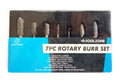 TUNGSTEN CARBIDE ROTARY BURRS SET 7 PIECE 6mm SHANK - TOOLZONE KDPHB095