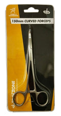BENT FORCEPS 150mm STAINLESS STEEL LOCKING SERRATED JAW - TOOLZONE KDPHB217