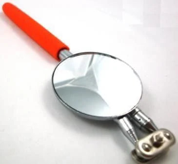 INSPECTION MIRROR ROUND 5cm TELESCOPIC EXTENDS 19-36cm - TOOLZONE KDPHB322