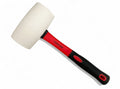 RUBBER MALLET 32oz WHITE HEAD FIBREGLASS HANDLE - TOOLZONE KDPHM007