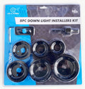 DOWN LIGHT INSTALLERS KIT 8pc SIZES 51-89mm - TOOLZONE KDPHS036