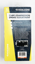 COMPRESSION SPRING ASSORTMENT 114pc RUST RESISTANT VARIOUS SIZES - TOOLZONE KDPHW008