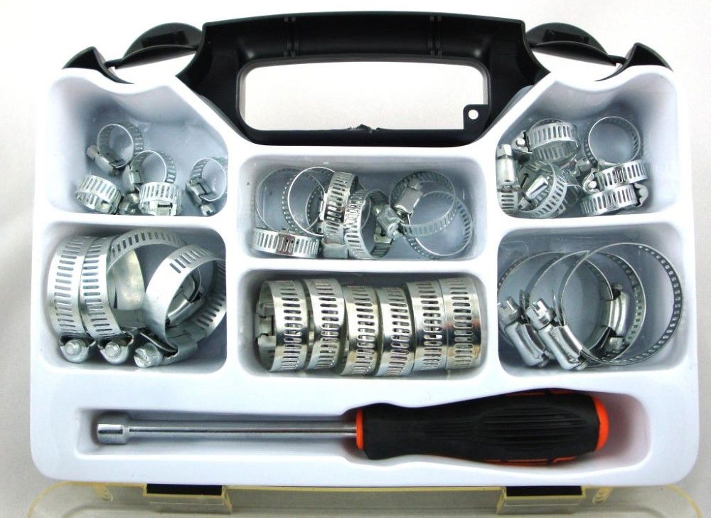 HOSE CLAMP SET 35pc STAINLESS STEEL 8-44mm - TOOLZONE KDPHW039