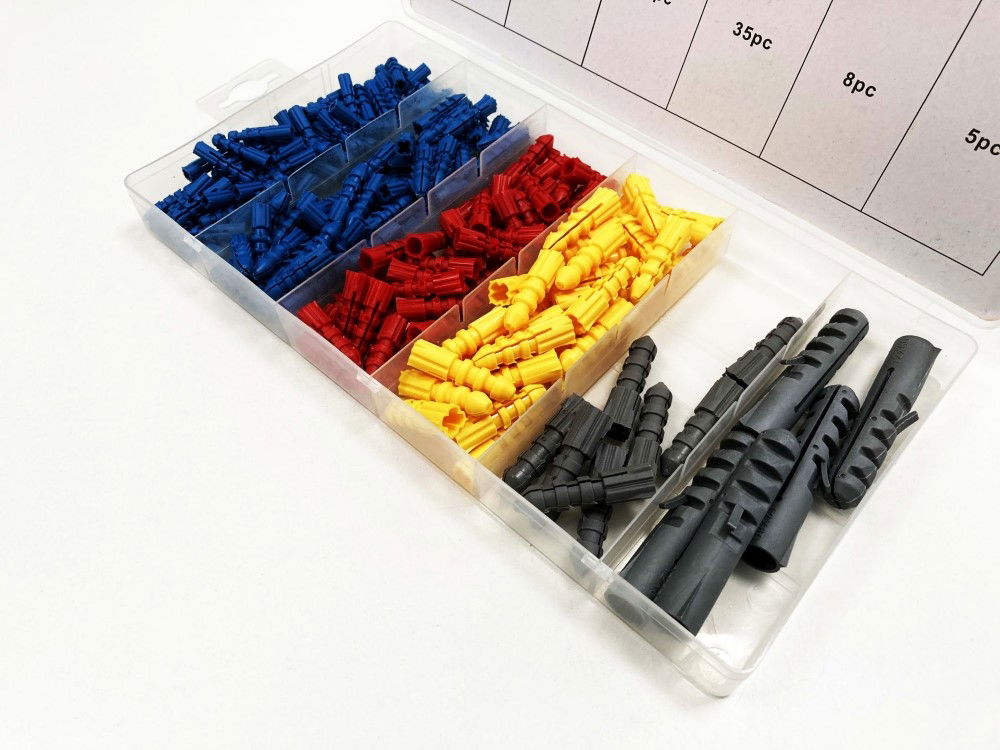 WALLPLUGS ASSORTMENT 220pc 5-12mm IN POLY BOX - TOOLZONE KDPHW070