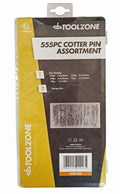 COTTER PIN ASSORTMENT 555pc IN STORAGE BOX - TOOLZONE KDPHW155