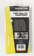 ROLL PIN ASSORTMENT 120pc IN STORAGE BOX - TOOLZONE KDPHW157