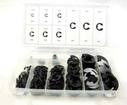 E CLIP ASSORTMENT 300pc IN STORAGE BOX - TOOLZONE KDPHW158