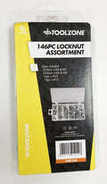 LOCKNUT ASSORTMENT 146pc IN STORAGE BOX - TOOLZONE KDPHW166