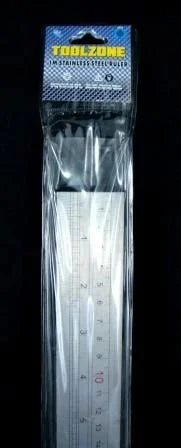STAINLESS STEEL RULER 1m 1.5mm THICKNESS METRIC AND IMPERIAL - TOOLZONE KDPMS102