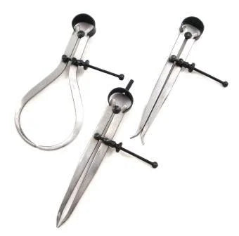 SPRING CALLIPER SET 3 PIECE INTERNAL EXTERNAL DIVIDING 180mm - TOOLZONE KDPMS153