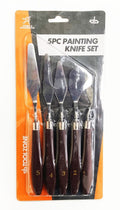 PAINTING KNIFE SET 5PC HIGH CARBON SPRING STEEL BLADES SIZES 1-5 - TOOLZONE KDPPK001
