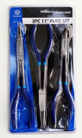 LONG NOSE PLIERS SET 3PC 11 STRAIGHT 45° 90° - TOOLZONE KDPPL270
