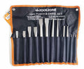 COLD PUNCH AND CHISEL SET 12PC HARDENED STEEL WITH WALLET - TOOLZONE KDPPN105