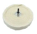 BUFFING MOP 6 COTTON CALICO 80 LAYERS WITH ARBOUR AND FLANGES - TOOLZONE KDPPW065