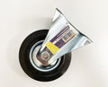 CASTOR FIXED 5 125mm RUBBER WHEEL STEEL PLATE 80kg - TOOLZONE KDPRM011