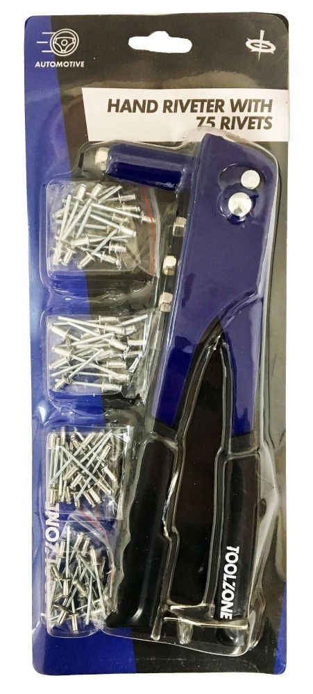 Ma. 75 We Riveter HAND RIVETER WITH 75 RIVETS 4 NOZZLES - TOOLZONE KDPRV001 – SMXOFFROAD Ltd