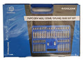 BIT SET 74PC CRV HEX STAR SPLINE RIBE 30mm 75mm - TOOLZONE KDPSD099