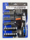 RATCHET SCREWDRIVER AND SOCKET SET 57PC - TOOLZONE KDPSD102