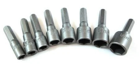 NUT DRIVER SET 8PC 1/4 HEX SHANK 5-11mm - TOOLZONE KDPSD242