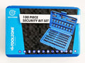SECURITY POWER BIT SET CRV 100PC STAR TORQ SPLINE TRI-WING SQUARE SPANNER HEX - TOOLZONE KDPSD244
