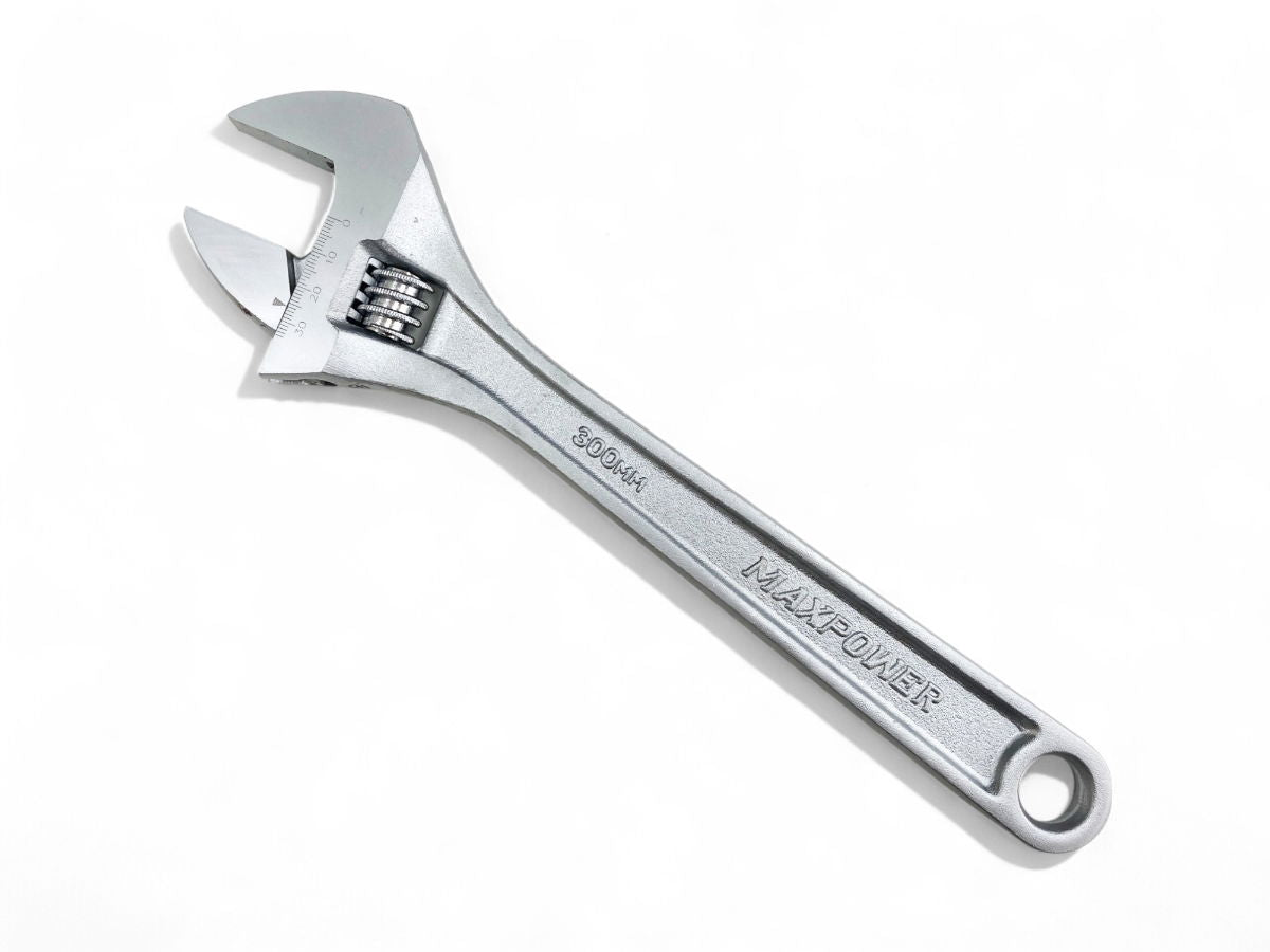 ADJUSTABLE SPANNER 12 MAX JAW 35mm DROP FORGED SATIN FINISH - TOOLZONE KDPSP053