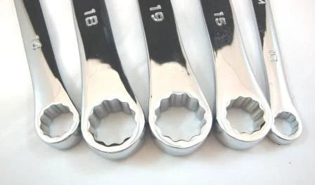 LONG RING SPANNER SET 5PC 8x10 TO 17x19mm CHROME MOLYBDENUM - TOOLZONE KDPSP087