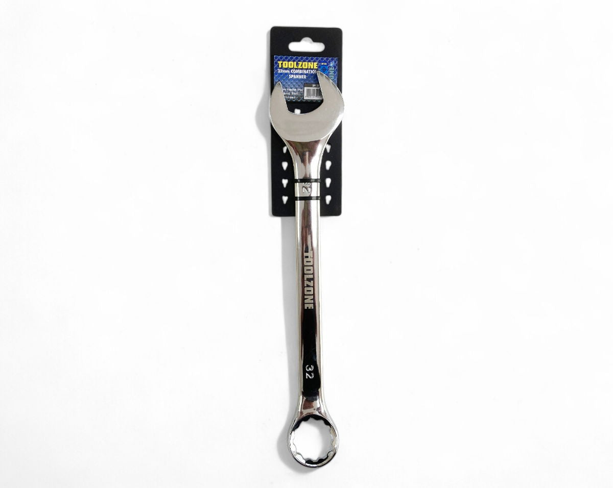 COMBINATION SPANNER 32mm POLISHED CHROME VANADIUM - TOOLZONE KDPSP120