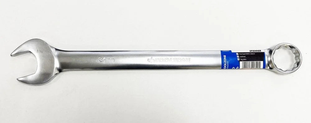 COMBINATION SPANNER 34mm 6150CRV MATT FINISH - TOOLZONE KDPSP183