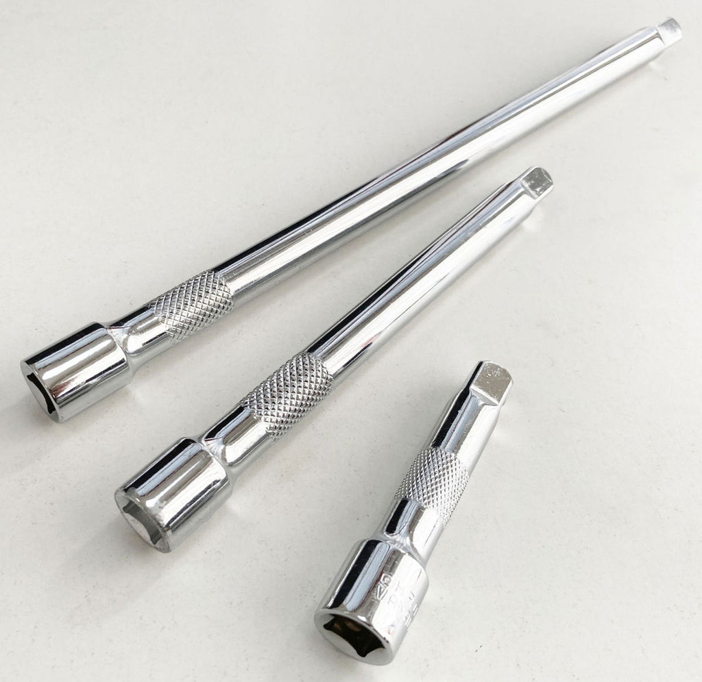 EXTENSION BAR SET 3/8 DRIVE 3pc 3 6 10 CRV SATIN FINISH - TOOLZONE KDPSS026