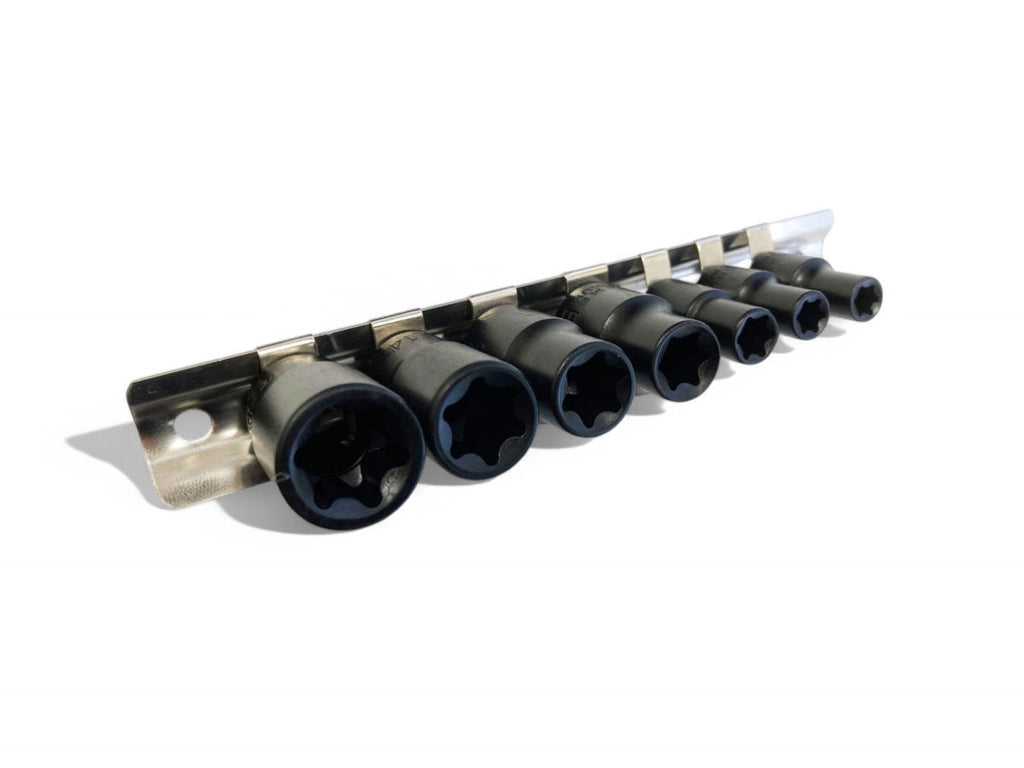 IMPACT FEMALE STAR SOCKET SET 7 PIECES 1/4 AND 3/8 DRIVE CHROME VANADIUM - TOOLZONE KDPSS264