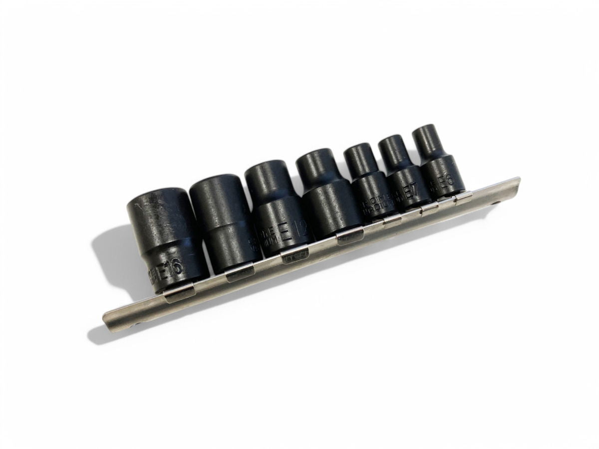 IMPACT FEMALE STAR SOCKET SET 7 PIECES 1/4 AND 3/8 DRIVE CHROME VANADIUM - TOOLZONE KDPSS264
