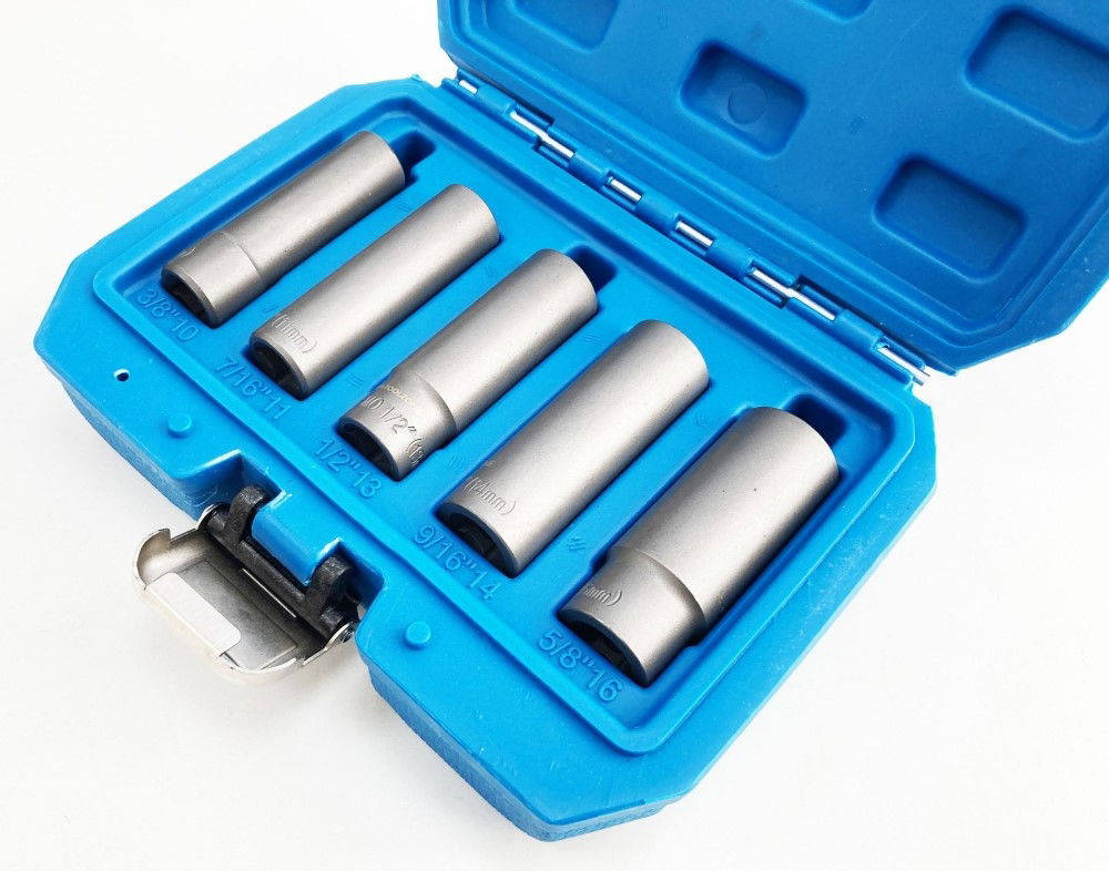 DEEP BOLT EXTRACTOR SET 5 PIECES 3/8 DRIVE 10mm-16mm CHROME MOLYBDENUM - TOOLZONE KDPSS287