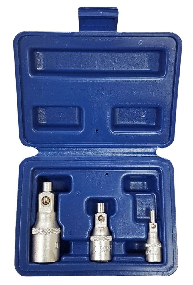 MAGNETIC BIT SOCKET DRIVER SET 3 PIECES 1/4 3/8 1/2 DRIVE - TOOLZONE KDPSS290