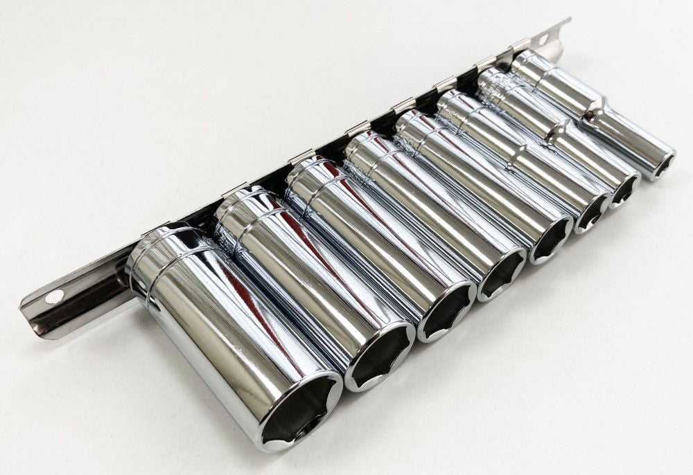DEEP SOCKET SET 8 PIECES 3/8 DRIVE AF CRV 5/16-3/4 - TOOLZONE KDPSS303