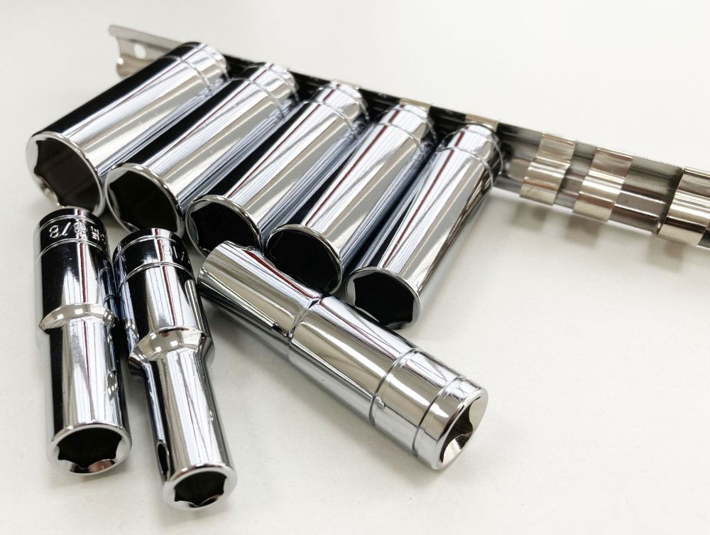 DEEP SOCKET SET 8 PIECES 3/8 DRIVE AF CRV 5/16-3/4 - TOOLZONE KDPSS303