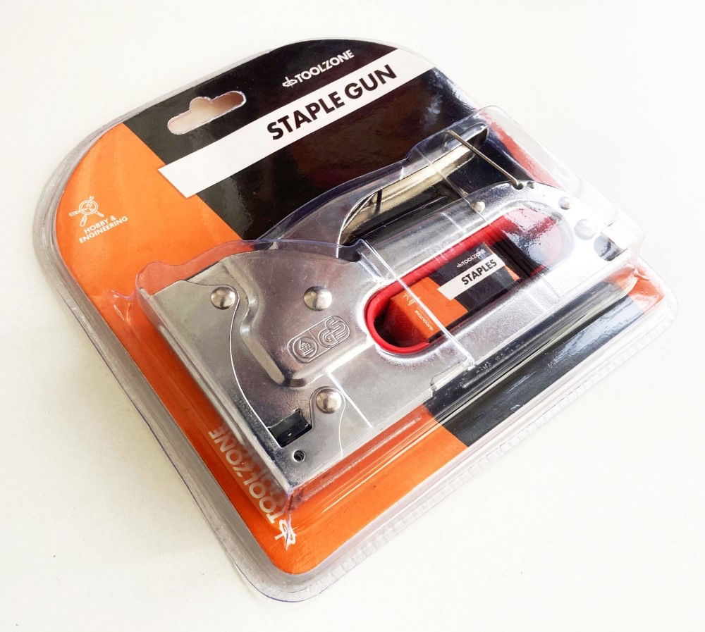 STAPLE GUN CHROME FOR JT21 6mm 8mm 10mm STAPLES - TOOLZONE KDPST002