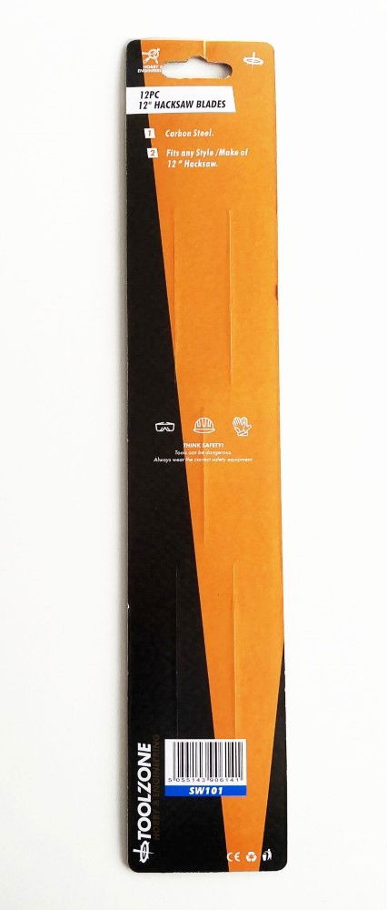 HACKSAW BLADES 12 24 TPI CARBON STEEL 12 PIECES - TOOLZONE KDPSW101
